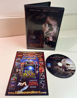 Castle Freak DVD, 1995 Full Moon, Unrated, Stuart Gordon, Jeffrey Combs, Bonus