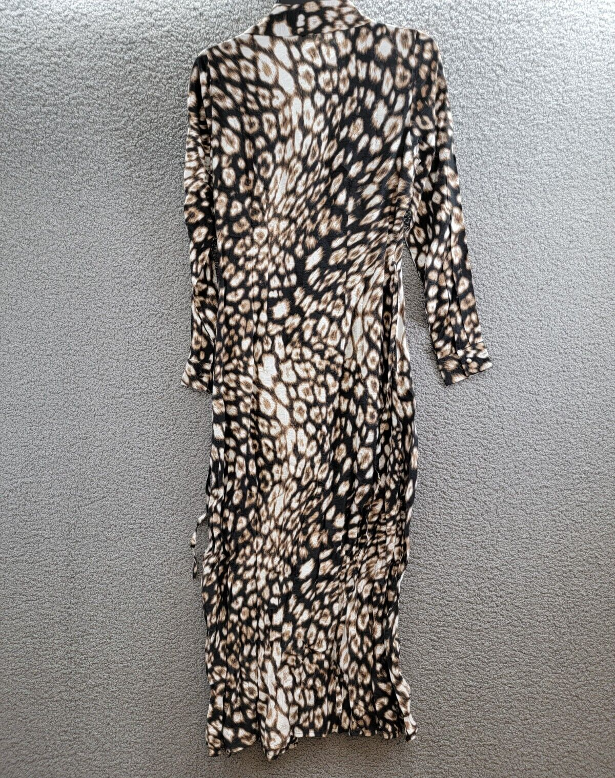 Vero Moda Josie Rika Shirt Dress Women's XS Brown Multi Button Tie Closure L/S - Picture 13 of 19