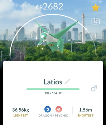 NEW Shiny Latios & Latias with Jakarta Indonesia Background Pokémon Go