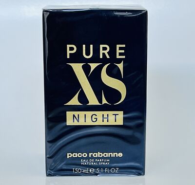 Pure XS Night Men Paco Rabanne Eau de Parfum Spray 5.1 oz / 150 ml - New in Box