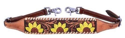 Showman Hand Painted Sunflower Design Wither Strap