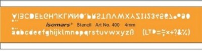 Isomars Lettering Guide Drawing Template Stencil 4 Mm