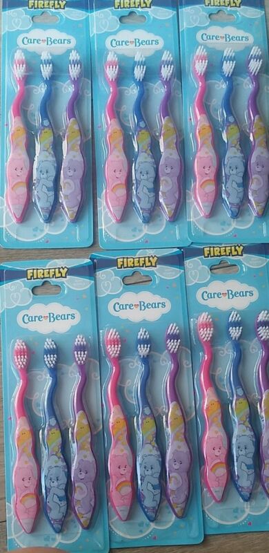 12 Pack (3 Ct Each) Firefly Care Bears Soft Bristle ToothBrushes 36 Total Brush
