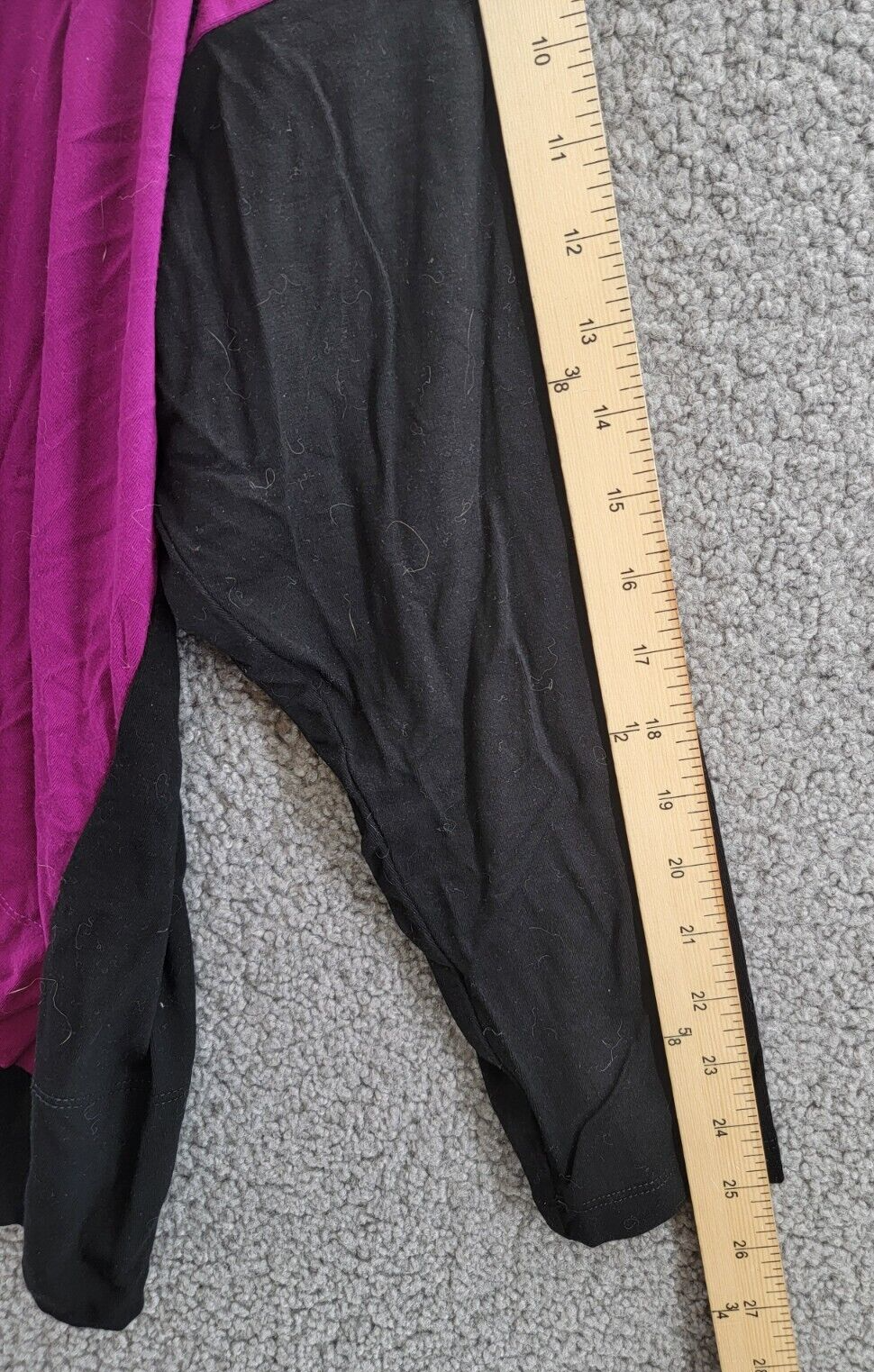 Karen Kane Plus Size Colorblock V-Neck Blouse Women's 3X Magenta and Black L/S~ - Picture 5 of 16