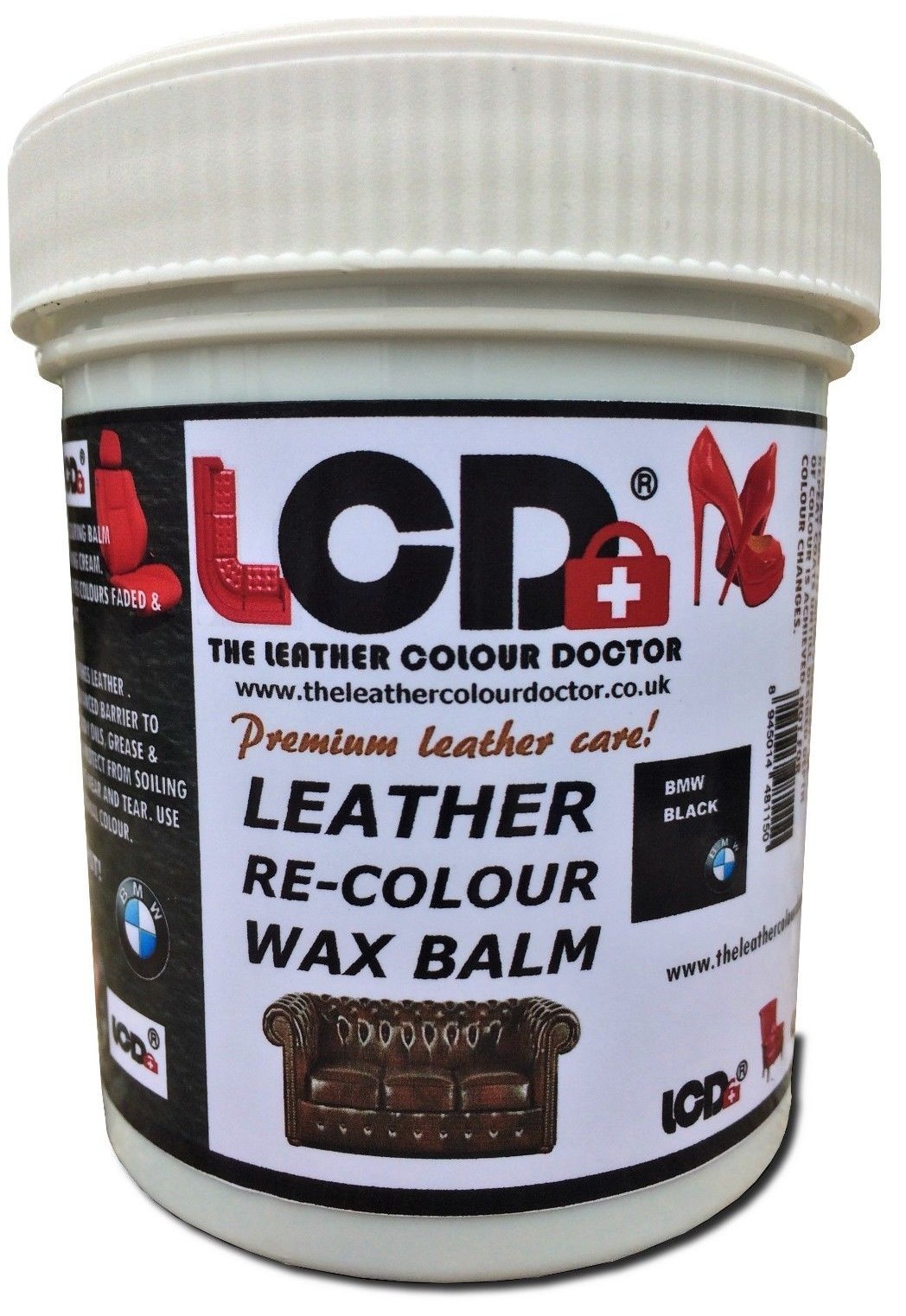 BLACK Leather Dye Colour Restorer for BMW Leather Car Interiors, Seats & Trim. 