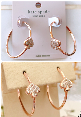 Kate spade rose gold hoop earrings deals