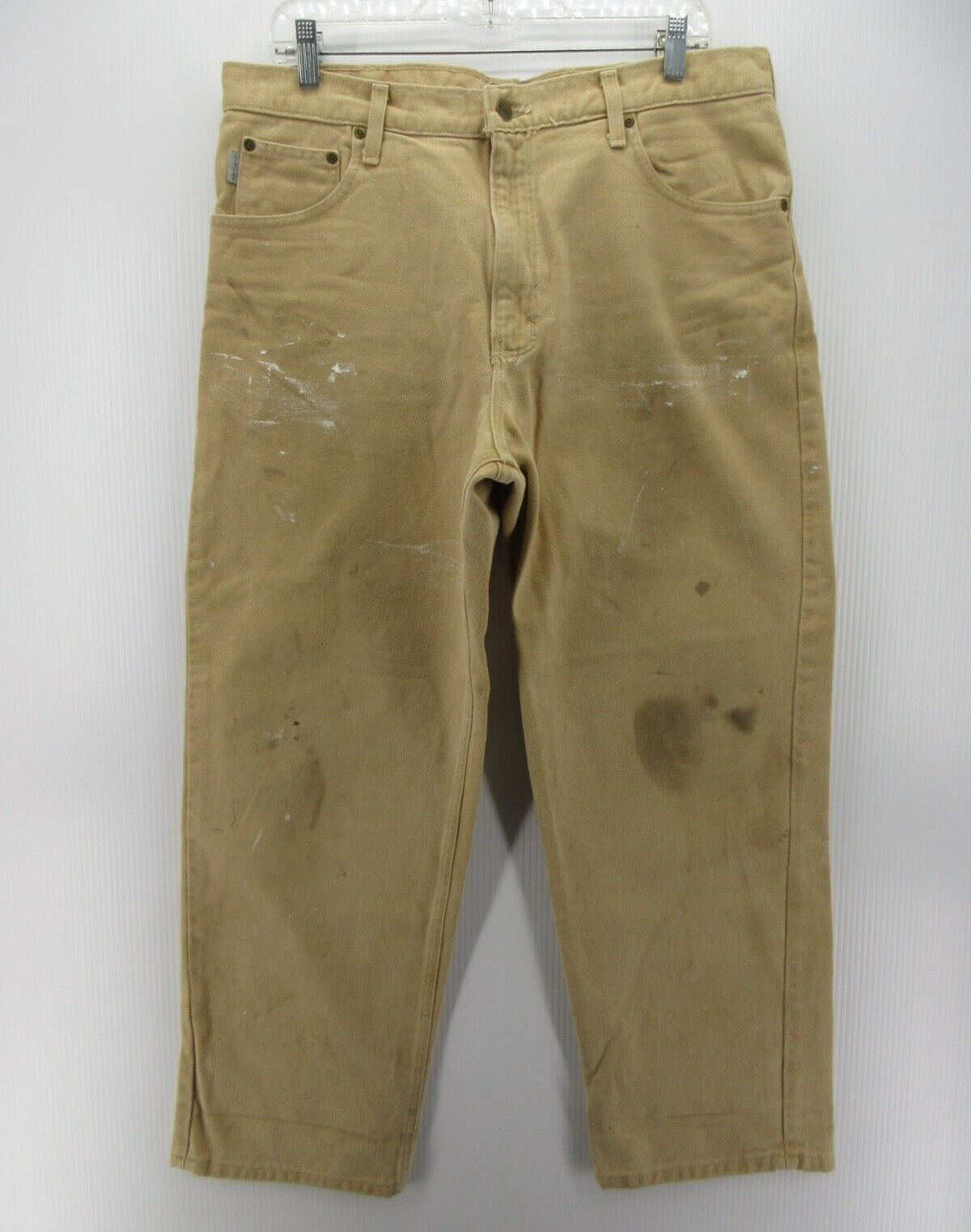 パンツ 90s Carhartt Mexico made Painter pants 1990'S DEADSTOCK CARHARTT WHITE PAINTER PANTS 72WS 31X36
