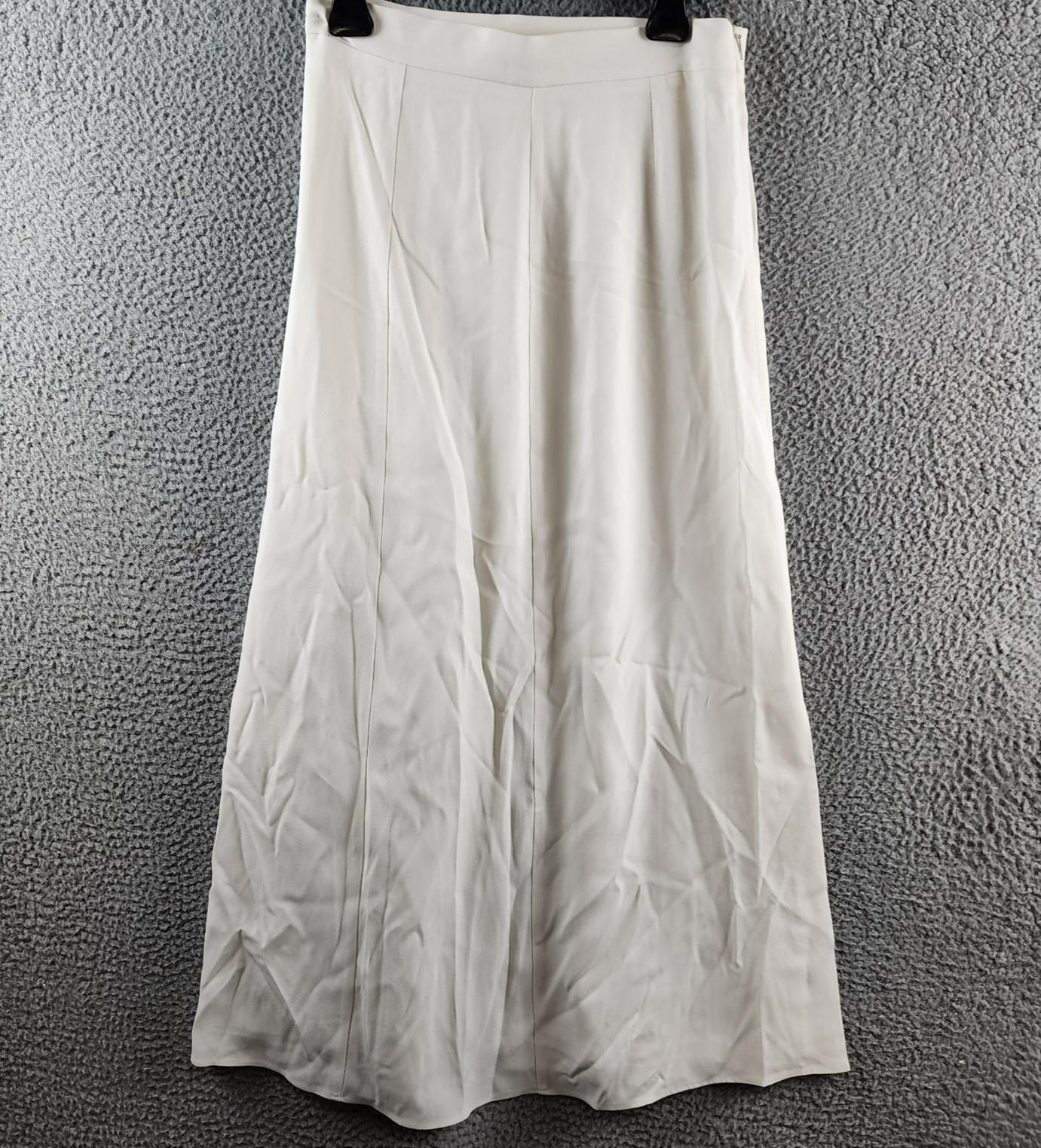 Boss Vateza Skirt Women's 4 Soft Cream Front Pleated Panel Back Zip Closure - Picture 13 of 15