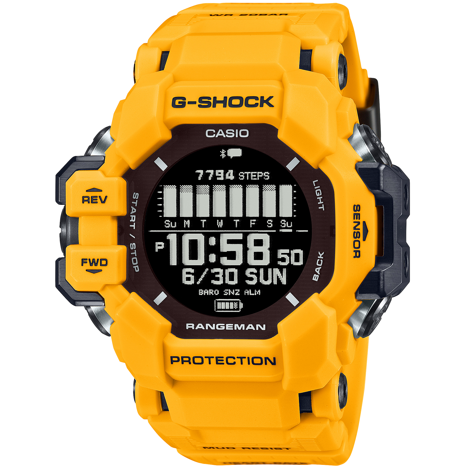 Pre-owned Casio G-shock Rangeman Gpr-h1000-9jr Bluetooth Gps Radio Solar Watch 53.2mm