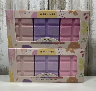 Joon X Moon Champagne Lavender Rose Bath Bomb Bar Gift Set - Lot Of 2