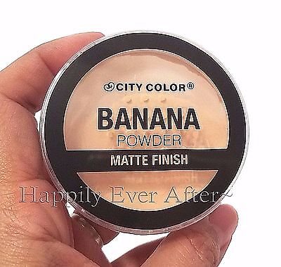 City Color Banana Powder-Matte Finish Set Makeup, Help Define Contour & Brighten