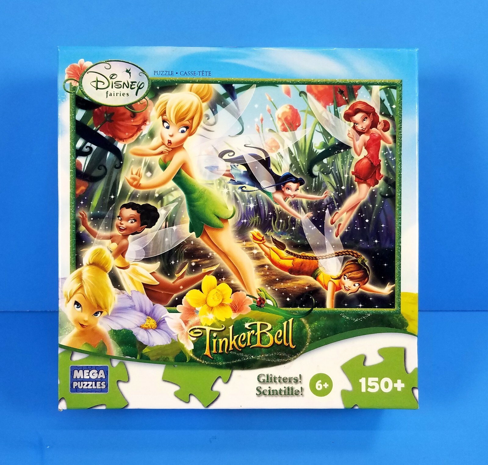 Disney Fairies Tinkerbell 150 Piece Puzzle . Glitters