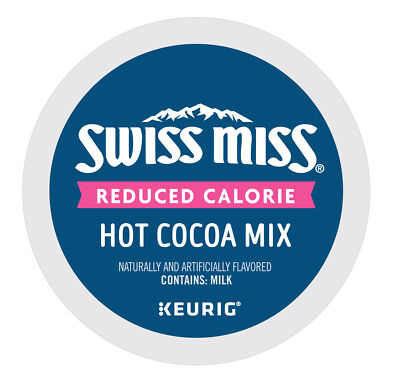 Swiss Miss, Reduced Calorie Hot Cocoa, Keurig K-Cup Pod, 44ct (2Boxes of 22Pods)