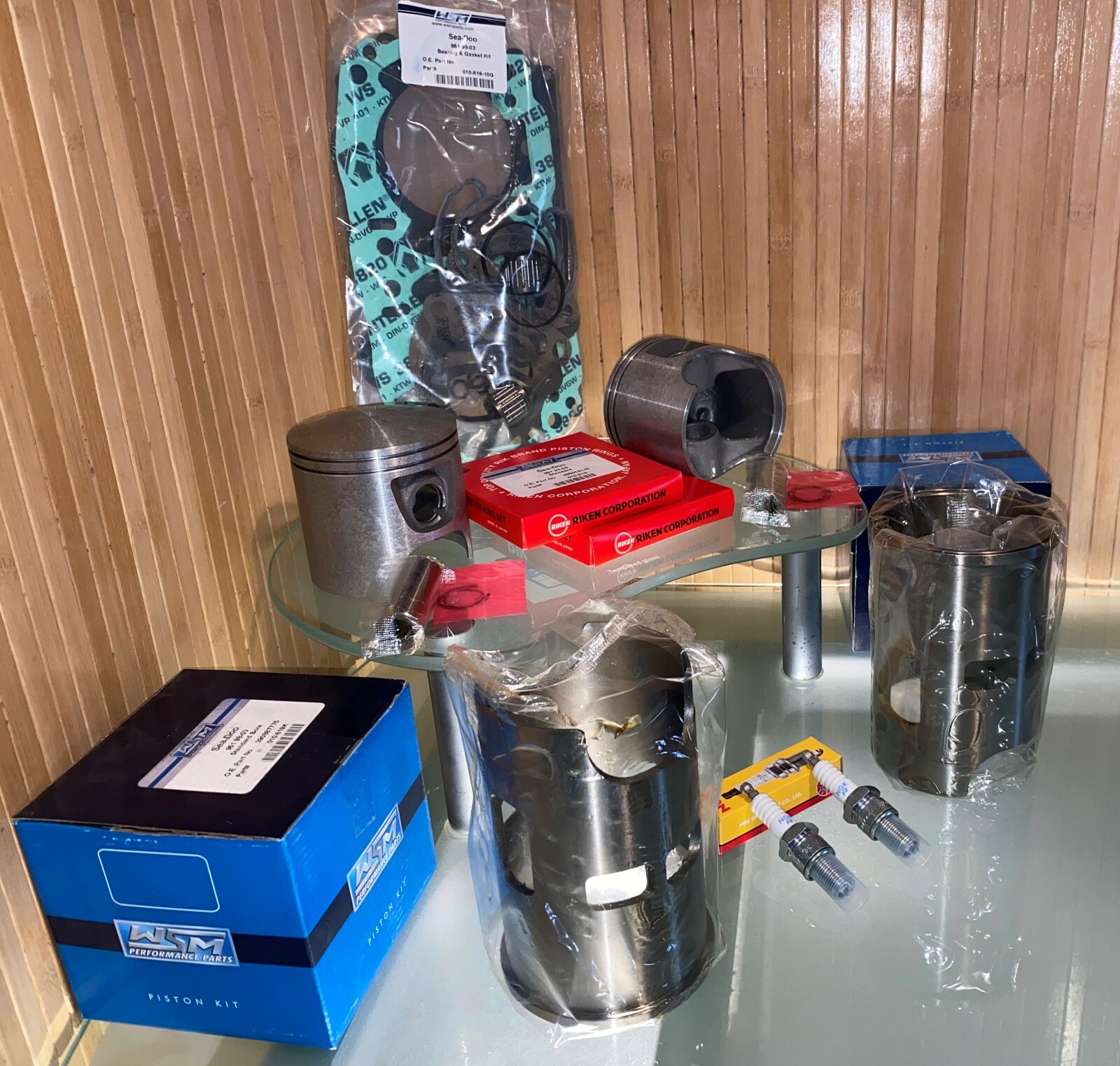 2000-04 SEA-DOO 951 DI TOP END REBUILD KIT + Cylinder Sleeves / GTX, LRV, RX, XP