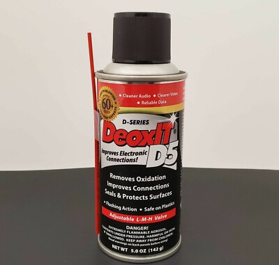 Caig DeoxIT  D5S-6-LMH - Original Can w/ LMH Spray Valve - 5% Solution - 5 oz