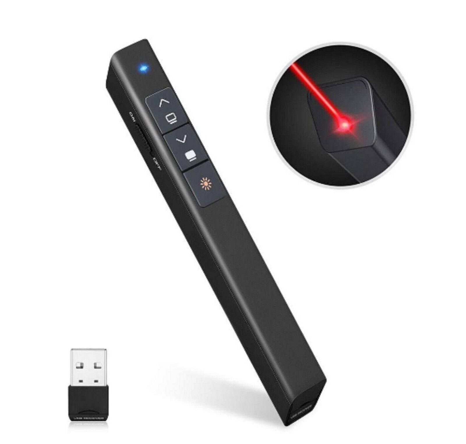 Wireless Presenter Remote - Laser Pointer - 2.4GHz - USB Wireless Presenter Remote - Laser Pointer - 2.4GHz - USB