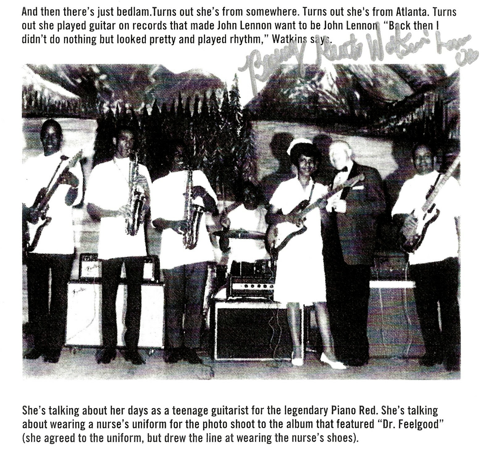 BLUES-SOUL SET OF FIVE AUTOGRAPHS-WATKINS-BAKER-BISHOP-GRAY & MCNEELY