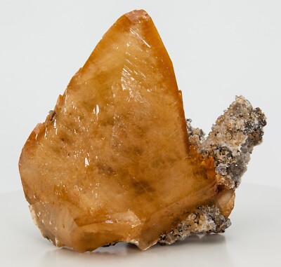 Dogtooth Calcite Crystal on Barite & Sphalerite 4.74 lbs Elmwood Mine TN H0016
