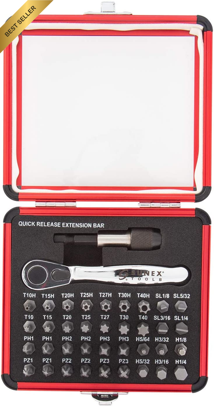 9726 Mini Ratchet and Bit Set, 1/8-Inch - 1/4-Inch S2 Bits, 5/64-Inch - 1/4-Inch
