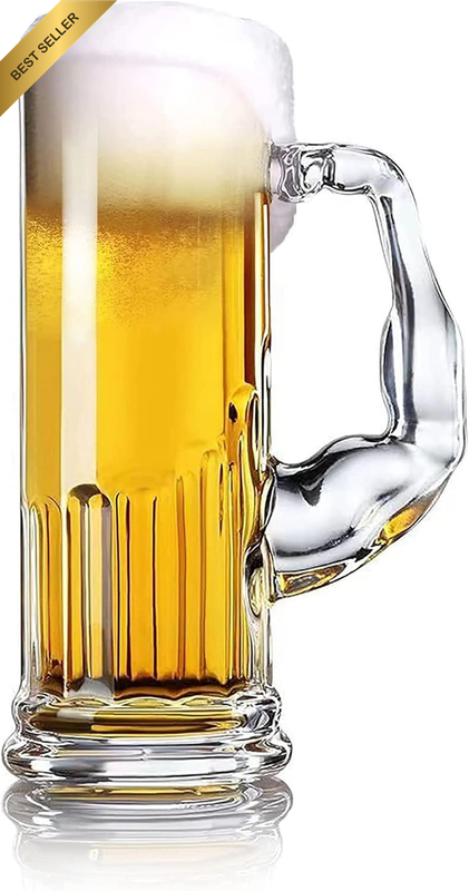 20 OZ Beer Mugs with Handle for Freezer, Extra Large Beer Mug Glasses for Men, C