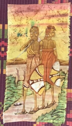Vintage African Batik Art (Verticle)