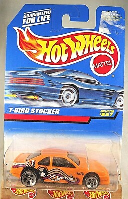 1997 Hot Wheels Mainline/Collector #857 T-BIRD STOCKER Orange w/Chrome 5 Dot Sp