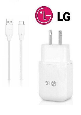 LG OEM ORIGINAL FAST ADAPTIVE CHARGER+LG TYPE C USB FOR LG Q7 / Q7 PLUS