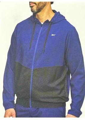 Reebok Men's Training Woven Jacket Size X Large Vector Blue