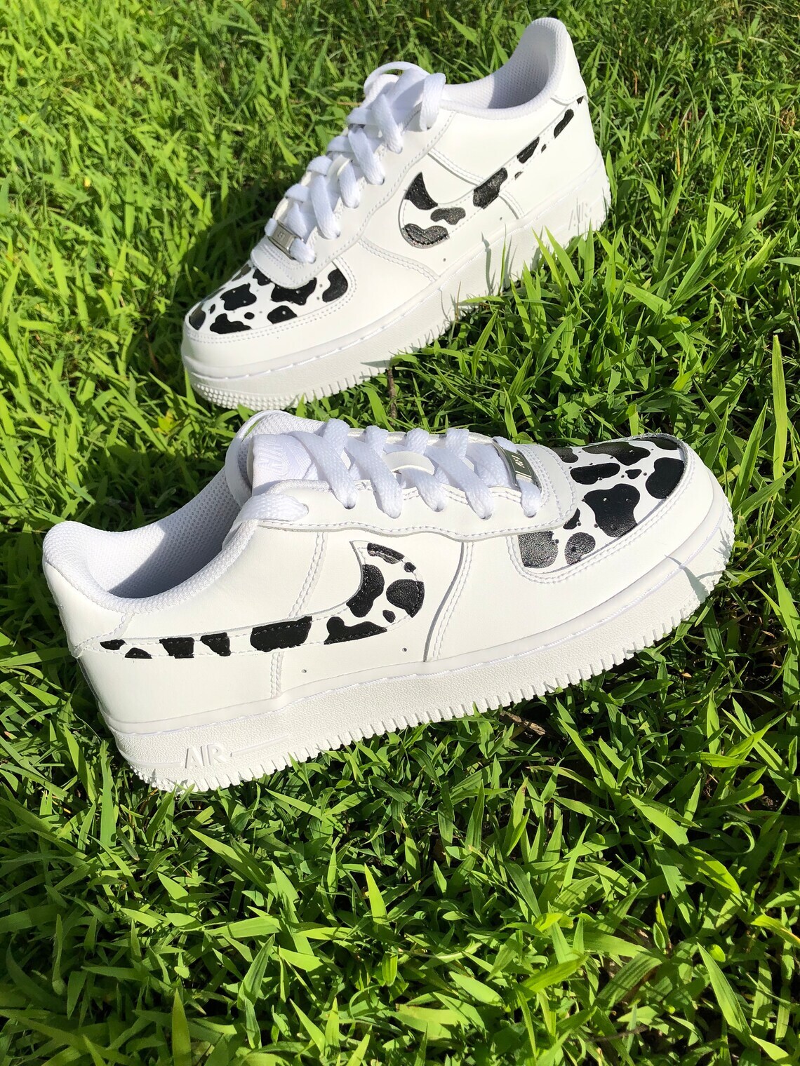 cow print air force 1s