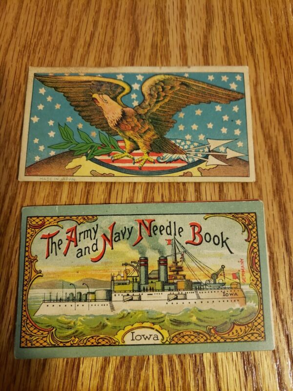 The Army and Navy NEEDLE BOOKS (qty of 2)
