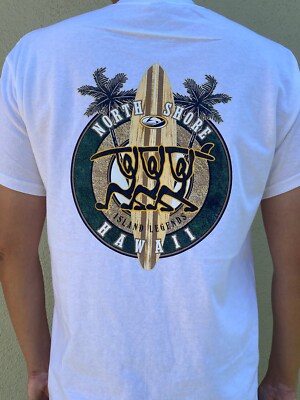 Hawaiian Traditions North Shore Hawaii Surfing Men Women White Cotton T-shirt
