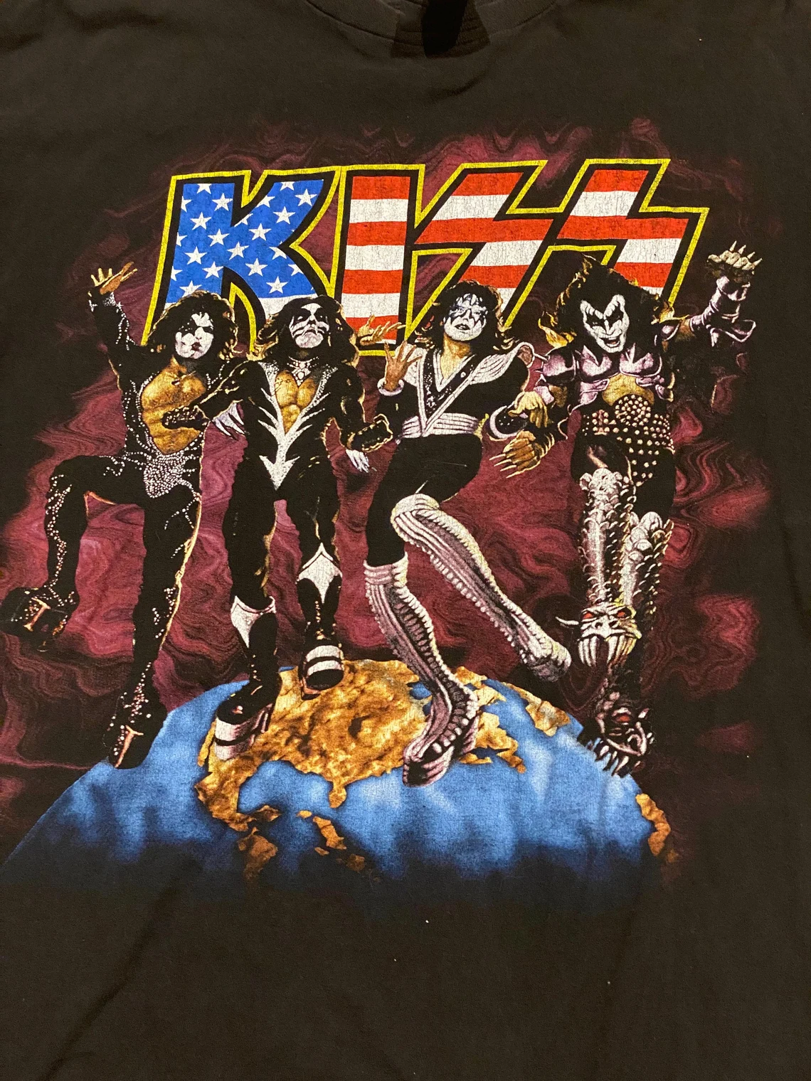 vintage USA製 ©️2004 kiss ミニ　チビ　リンガー　Tシャツ vintage USA製 ©️2004 kiss ミニ チビ リンガー Tシャツ 61+