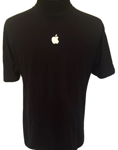 Apple T Shirt Mens XL Extra Large Navy Blue White Apple Logo