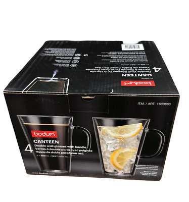 Bodum Canteen Double Wall Thermo Glasses/Mugs 399 mL (13.5 oz ) Mug, Pack of 4