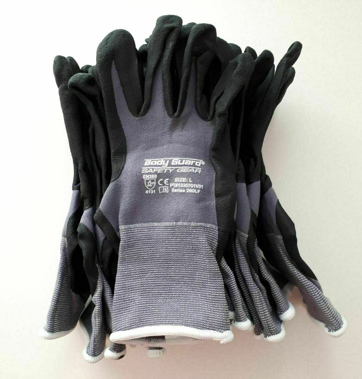 10 Pair Body Guard Safety Gear Gloves 260LF