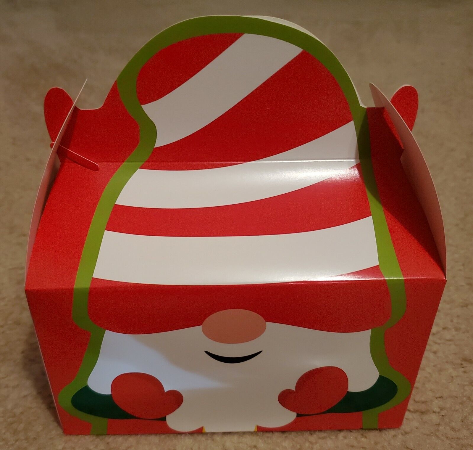 Lot of 6 or 12 Christmas gnome treat holiday cookie candy gift box