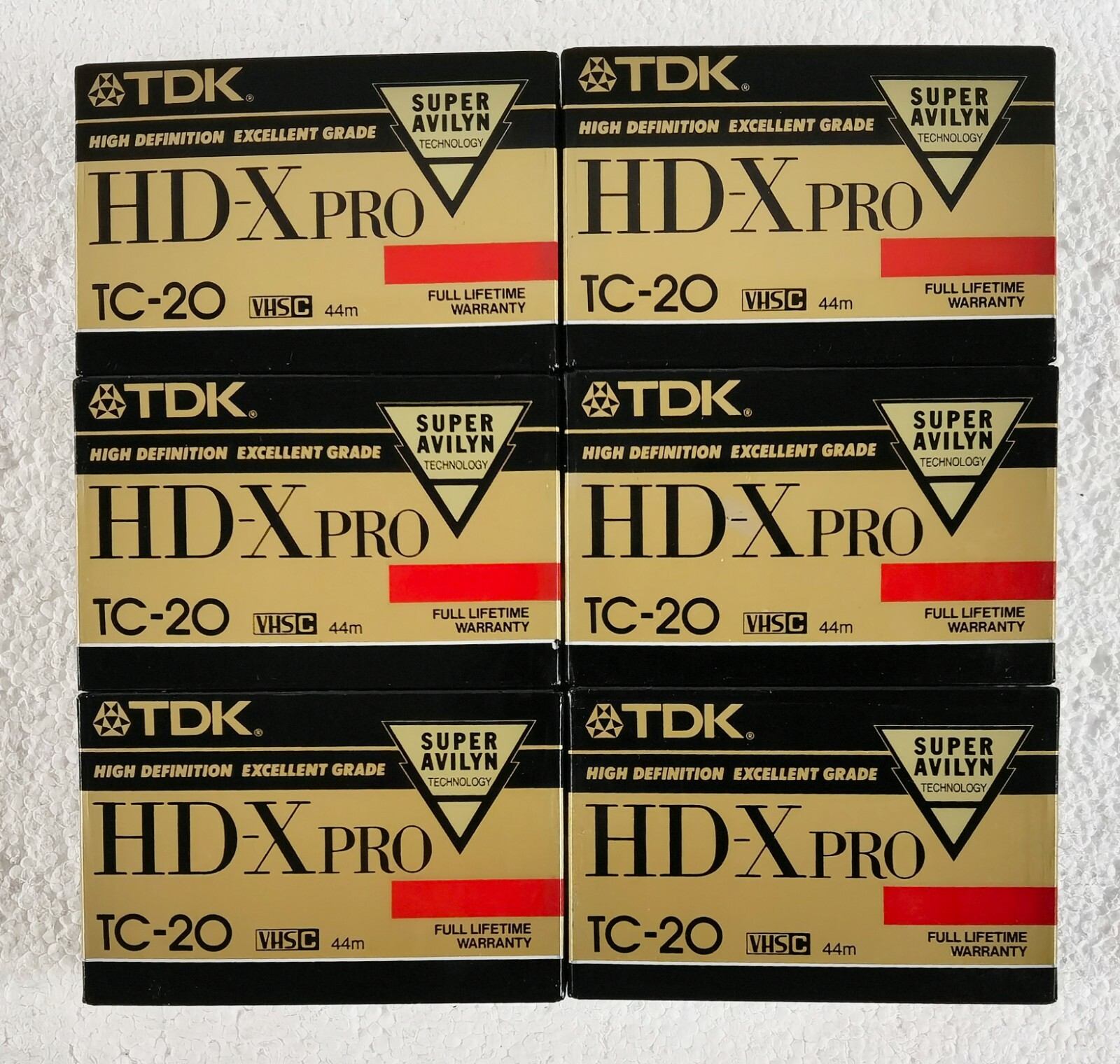 6 TDK HD-X Pro TC-20 VHS-C 44m Camcorder Tape Made In Japan 6 TDK HD-X Pro TC-20 VHS-C 44m Camcorder Tape Made In Japan