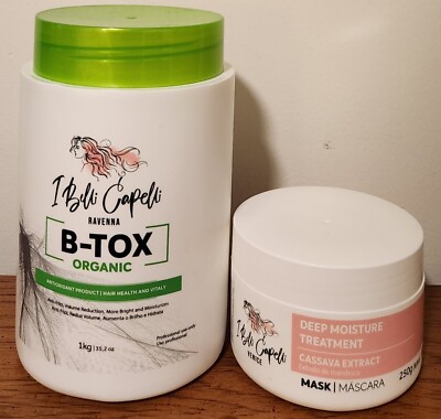 I Belli Capelli Ravenna B-tox Organic 1Kg/35oz &Venice Cassava Extract Mask 250g