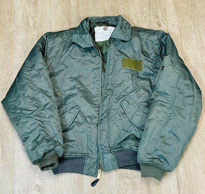 Rothco MA-1 Flight Jacket Mens XL Green Flyers Intermediate MIL-J-6141 Repair