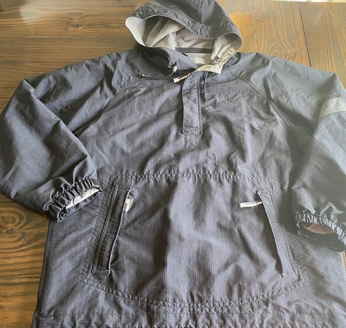 Vintage Nike 1/4 Zip Hooded Jacket Pass Thru Pocket Nylon