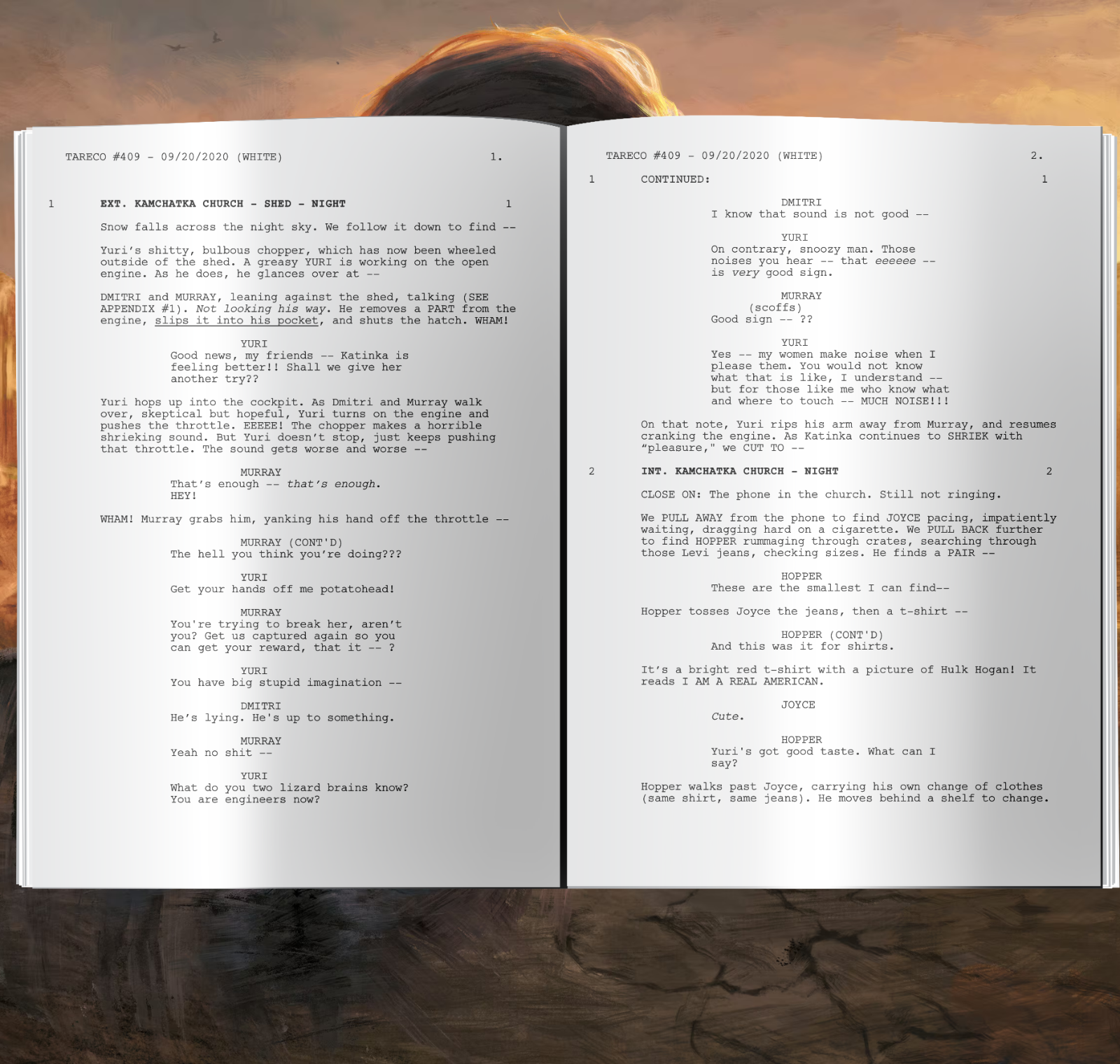 Stranger Things Season4  Finale Script Signed, The Piggyback, Autograph Reprints