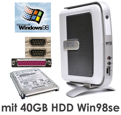 Computer Wyse V90 1GHz 2xRS-232 Serial LPT Parallel 40GB IDE HDD Windows 98 V345