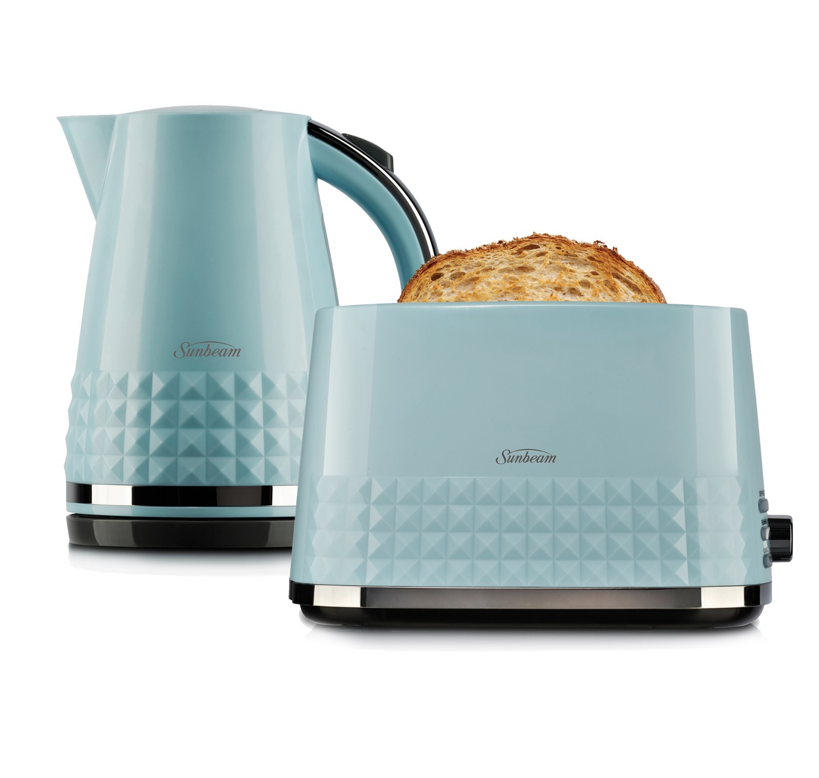 Sunbeam KE1900B TA1900B Diamond Kettle and Toaster PACK Blue HURRY