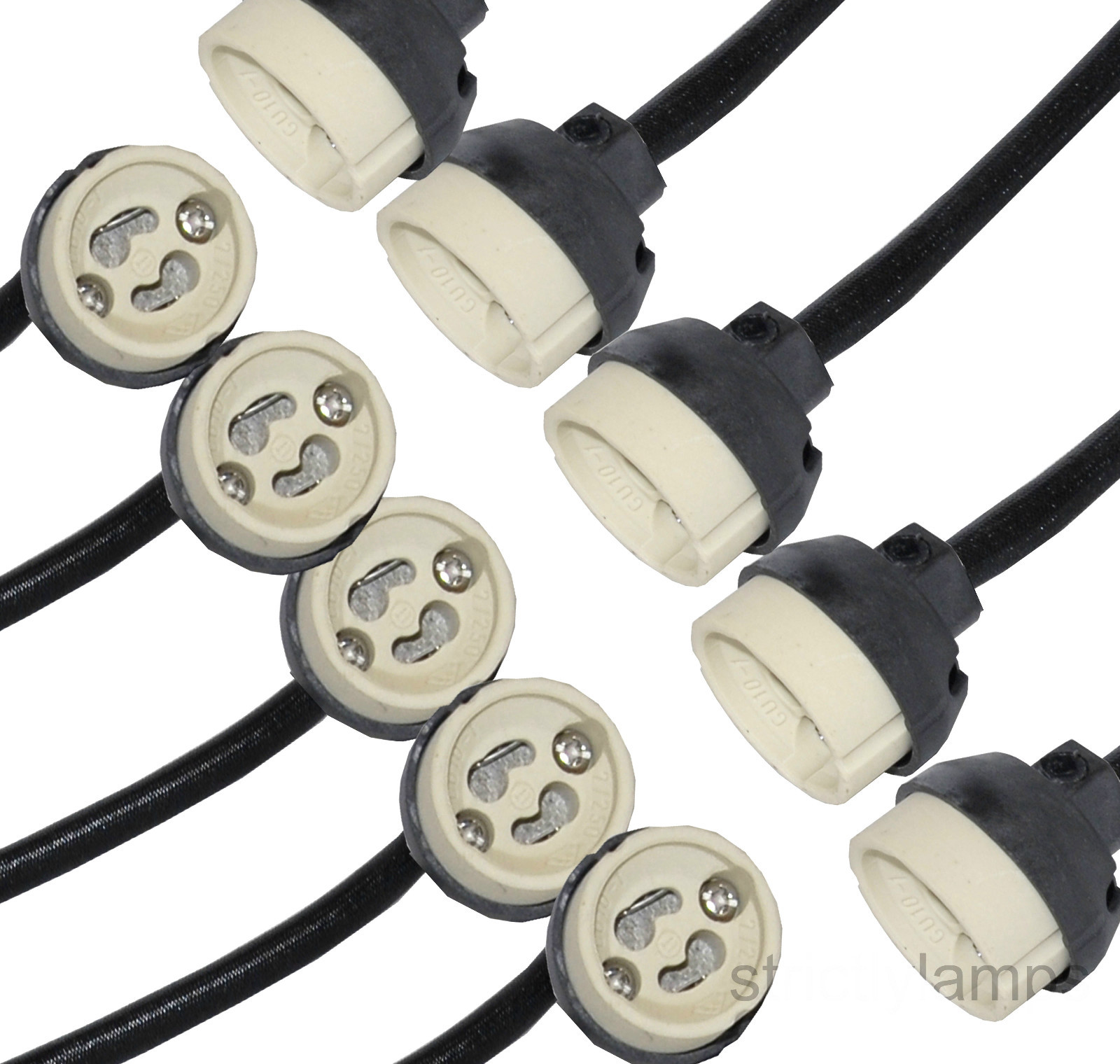 10 x GU10 Holders New Regulation Mains Bulb Connector eBay