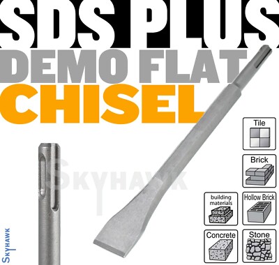 1'' X 9-1/2'' DEMO FLAT CHISEL (SDS PLUS) for Impact rotary jack hammer