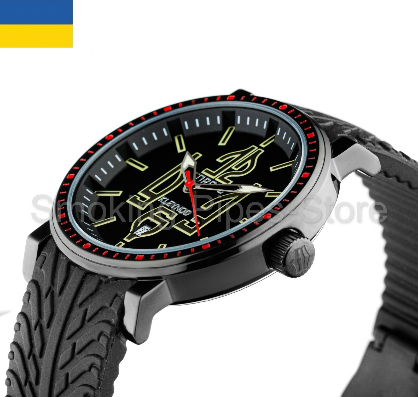 Pre-owned Kleynod Ukraine Brand " Forces" Wristwatch Swiss Quartz Mechanism Model Kfs-810