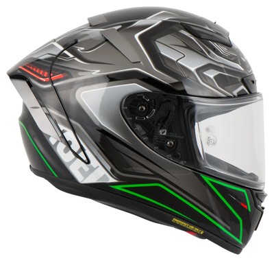 Shoei X-Fourteen Helmet X-14 Aerodyne TC-4 Black/Grey/Green XL