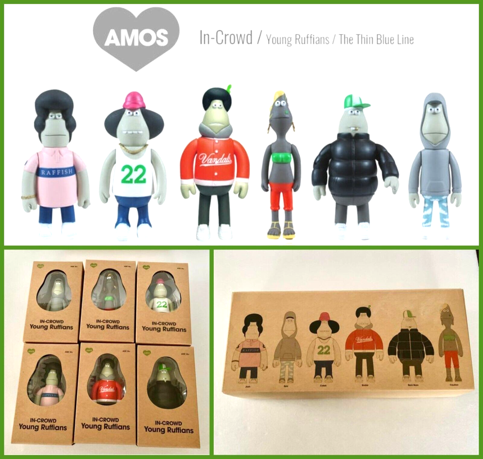 Amos Toys IN CROWD Young Ruffians Set of 6 Vinyl Figure SILAS