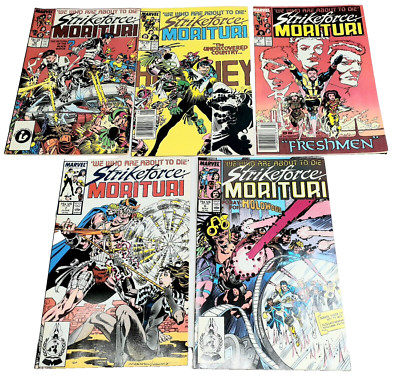 STRIKEFORCE MORITURI comics #s 6, 7, 8, 9, & 10 Very Good 5 issues -unread 1985