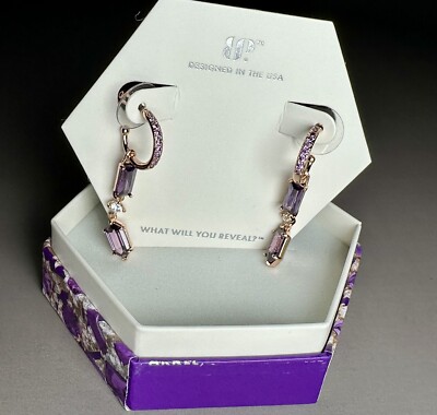 Bomb Party Earrings February 2024 Birthday Collection RBP6997 RG & Amethyst